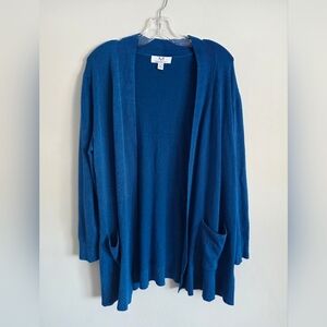 MAGASCHONI | Open Front Cardigan Navy Blue Sz XL